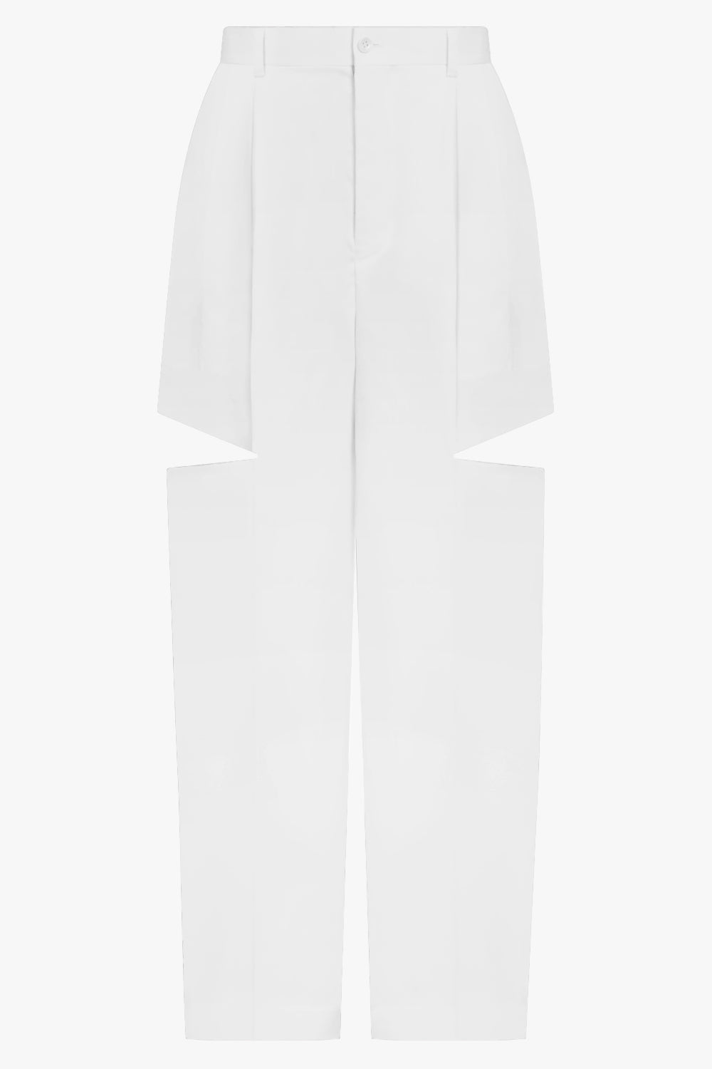 NOIR KEI NINOMIYA RTW Wide Leg Slit Detail Pant | White