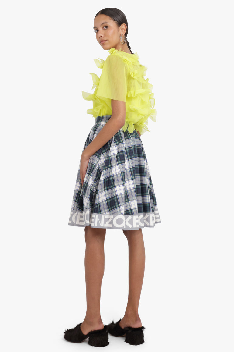 PASKAL RTW TULLE T-SHIRT WITH BOW APPLIQUES | LIME
