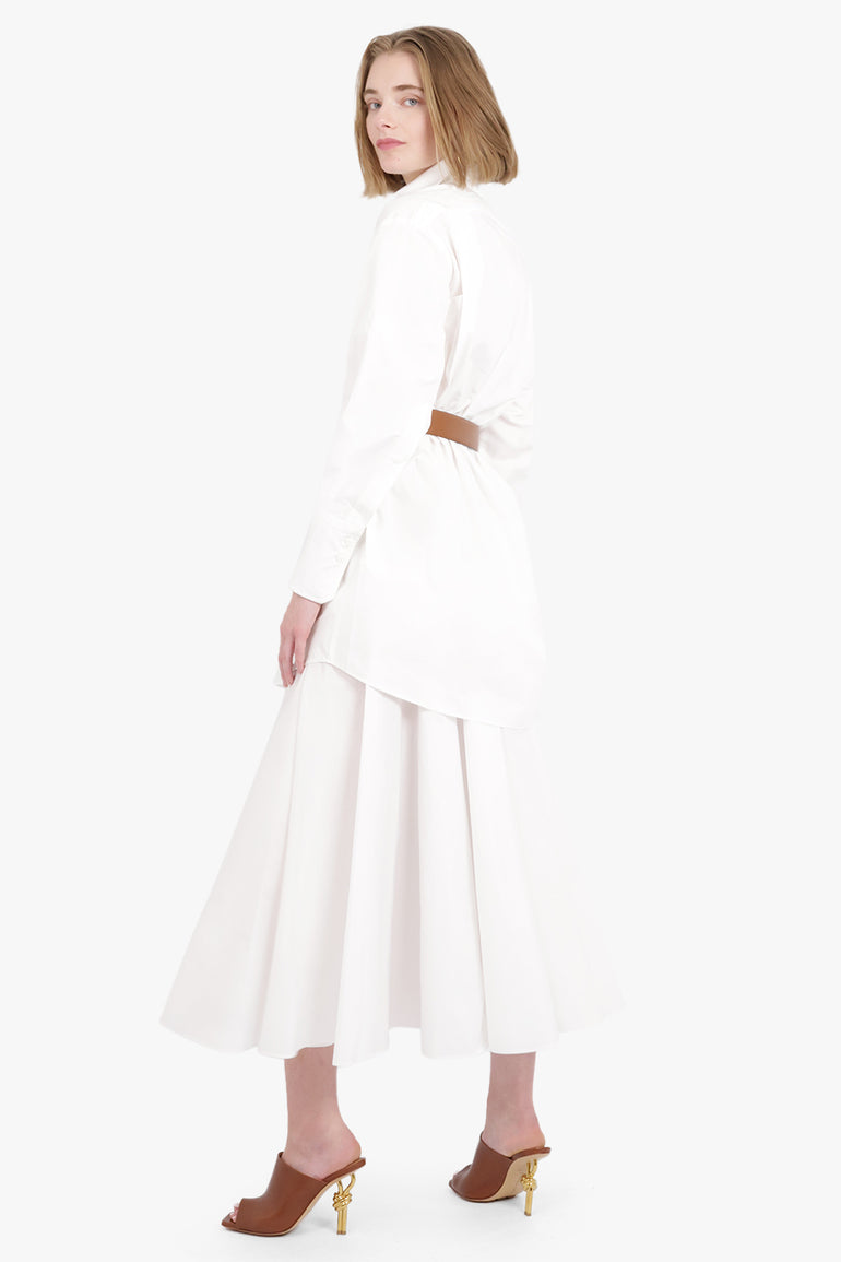 PATOU RTW Maxi Faille Skirt | White