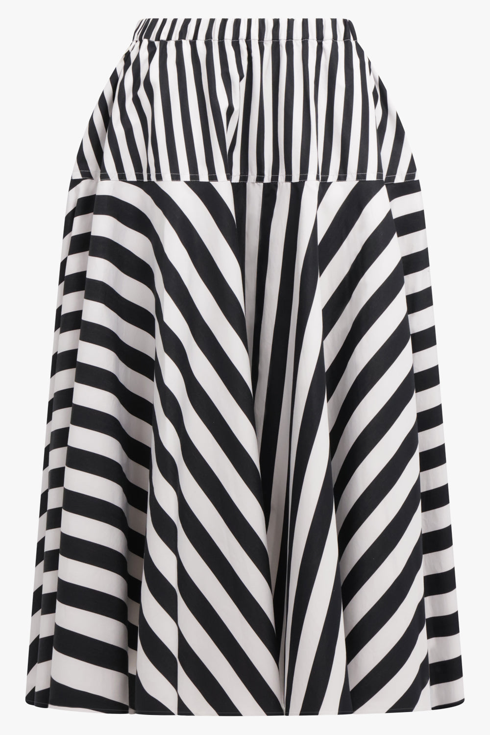 PATOU RTW Maxi Riviera Skirt | Black Stripe