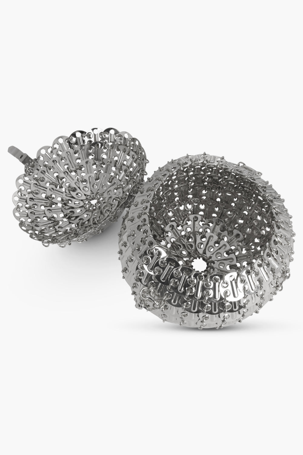 RABANNE BAGS METALLICS / SILVER 1969 METALLIC BALL DISC BAG | SILVER