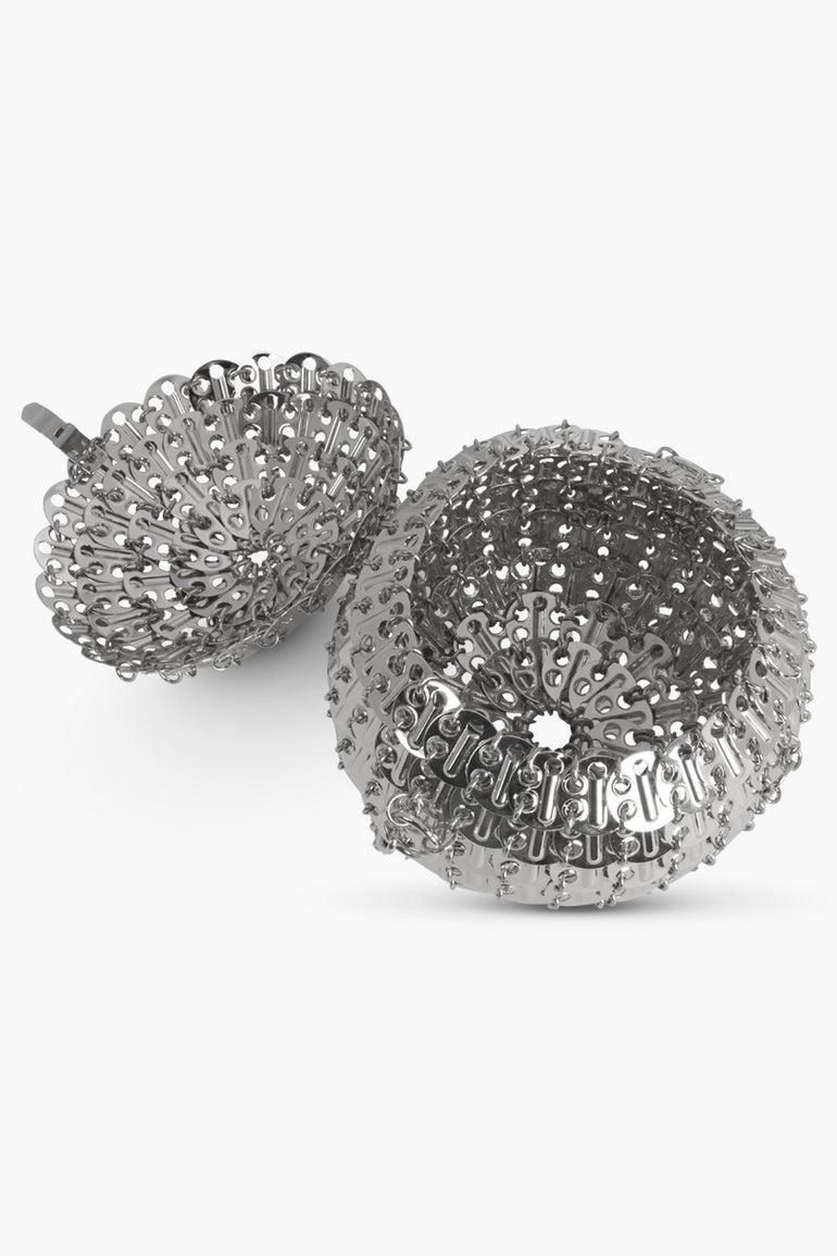 RABANNE BAGS METALLICS / SILVER 1969 METALLIC BALL DISC BAG | SILVER