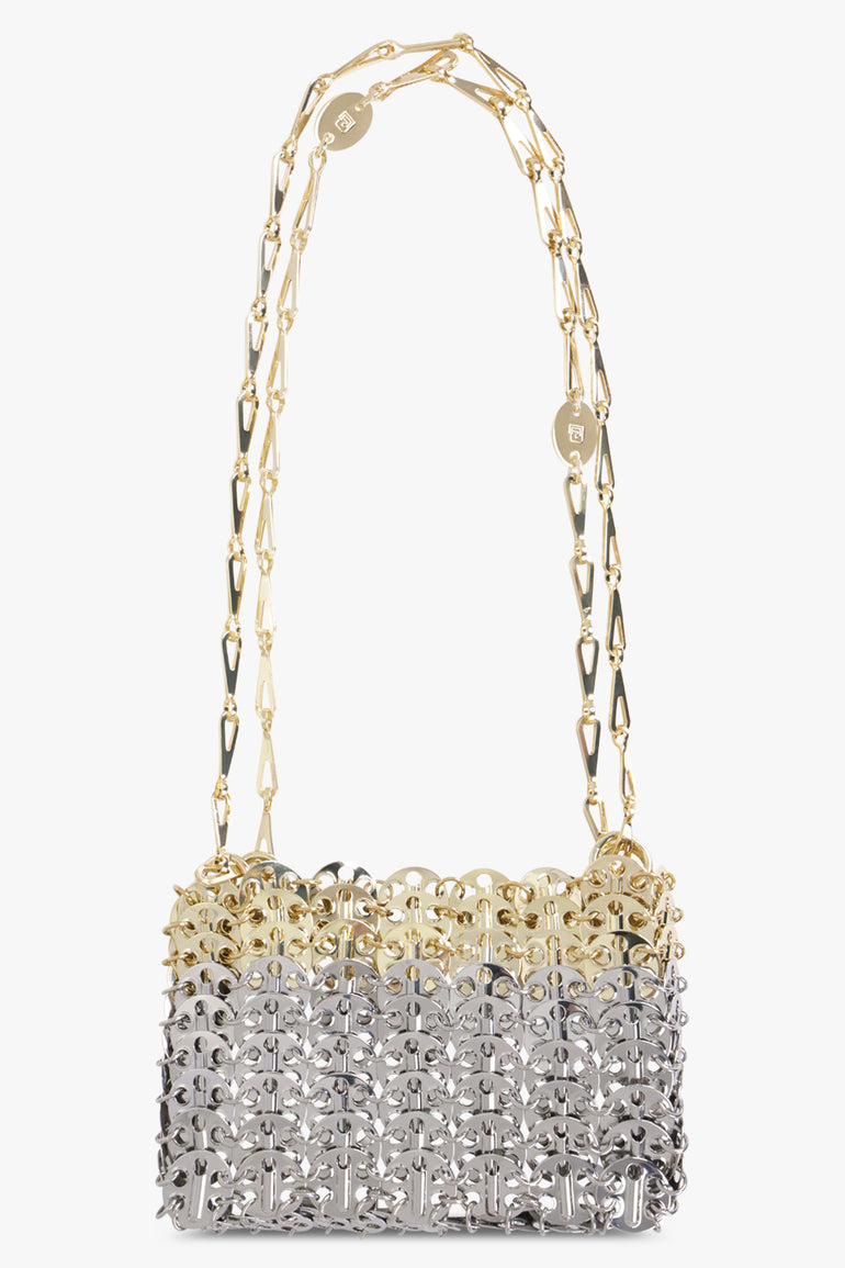 RABANNE BAGS MULTI / SILVER/LIGHT GOLD 1970 NANO CHAIN STRAP DISC BAG | SILVER/LIGHT GOLD