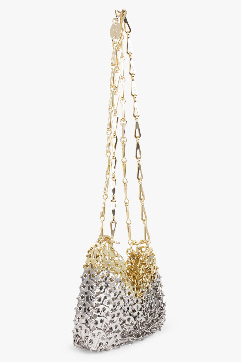 RABANNE BAGS MULTI / SILVER/LIGHT GOLD 1970 NANO CHAIN STRAP DISC BAG | SILVER/LIGHT GOLD
