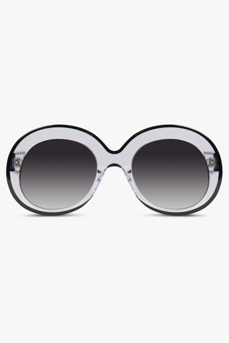 ALAIA ACCESSORIES CLEAR / CLEAR/BLACK / ONE SIZE Round Sunglasses | Clear/Black