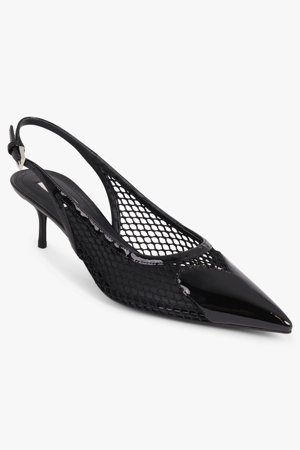 ALAIA Unclassified FISHNET SLINGBACKS 55MM | BLACK