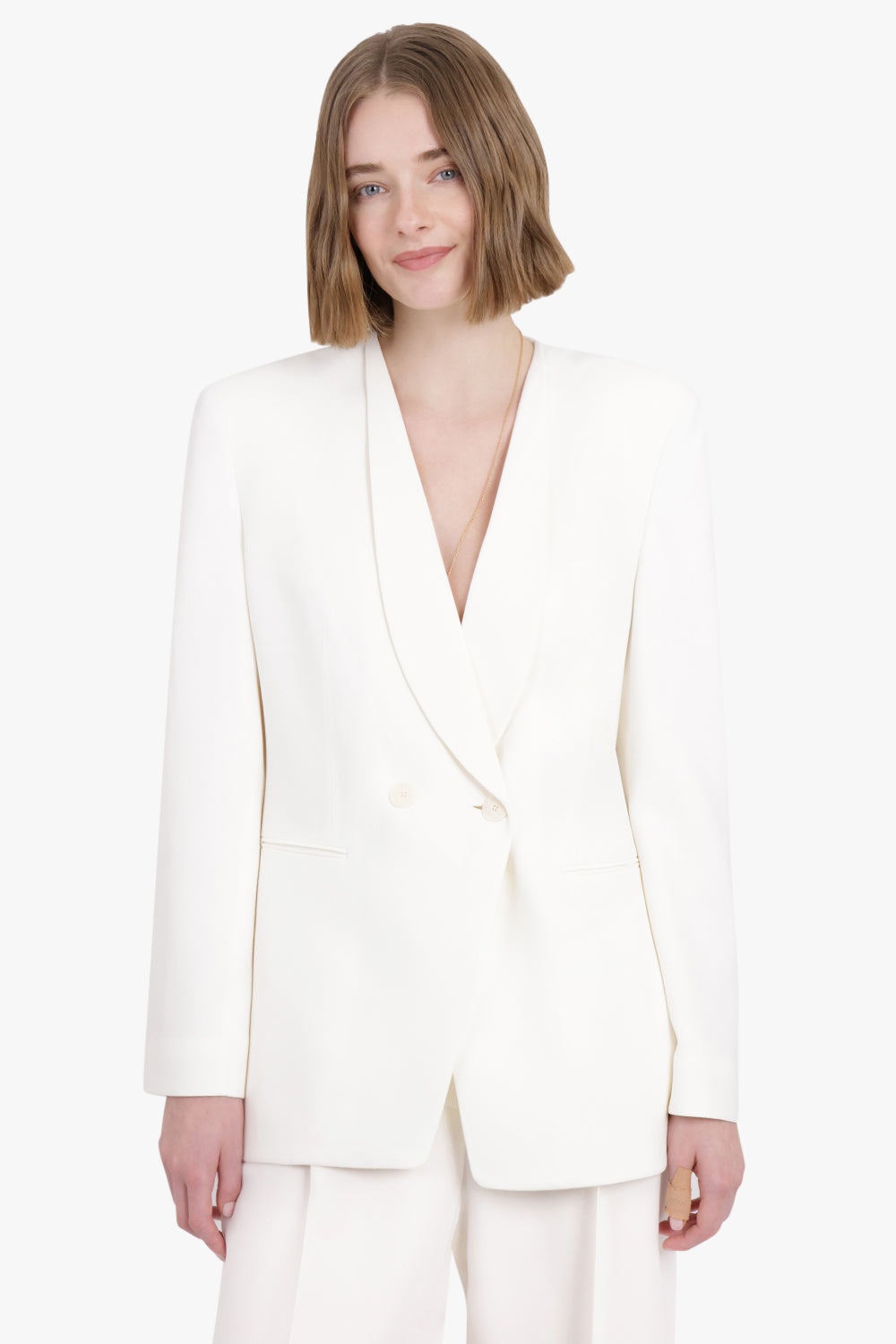 THE ROW RTW Alda Single Breasted Jacket | White