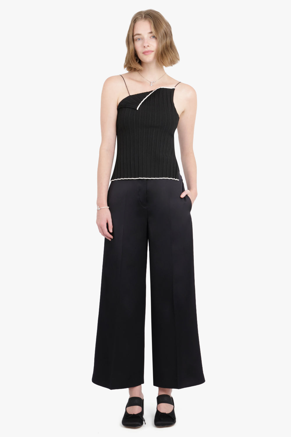 JACQUEMUS RTW Le Haut Maille Plisse | Black