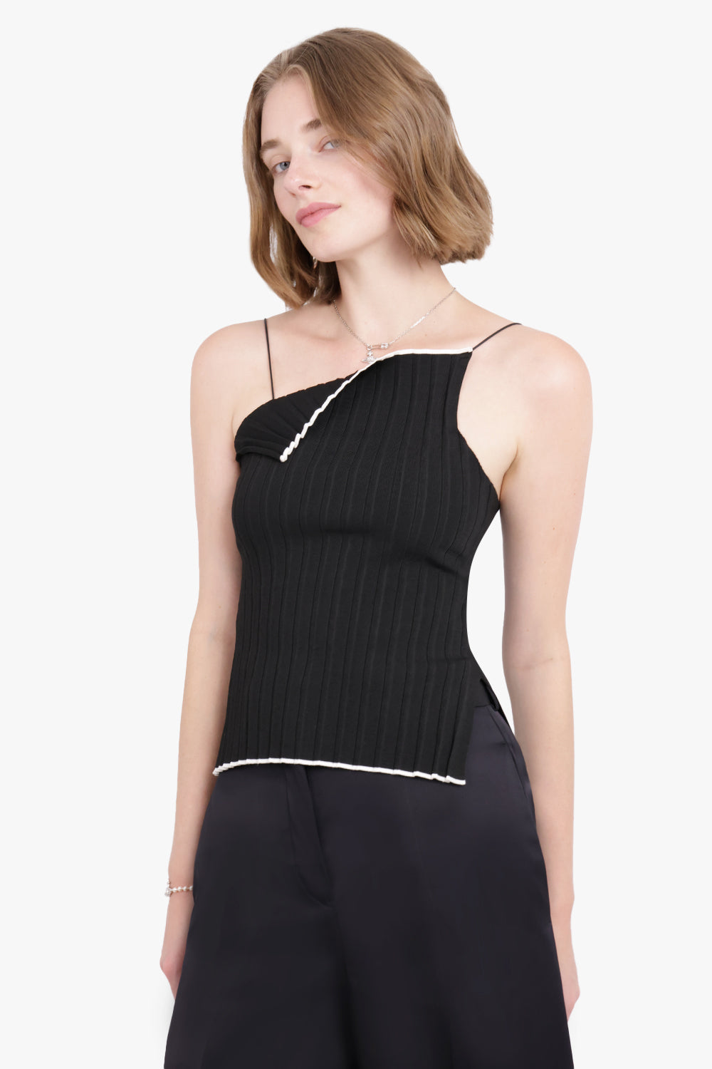 JACQUEMUS RTW Le Haut Maille Plisse | Black