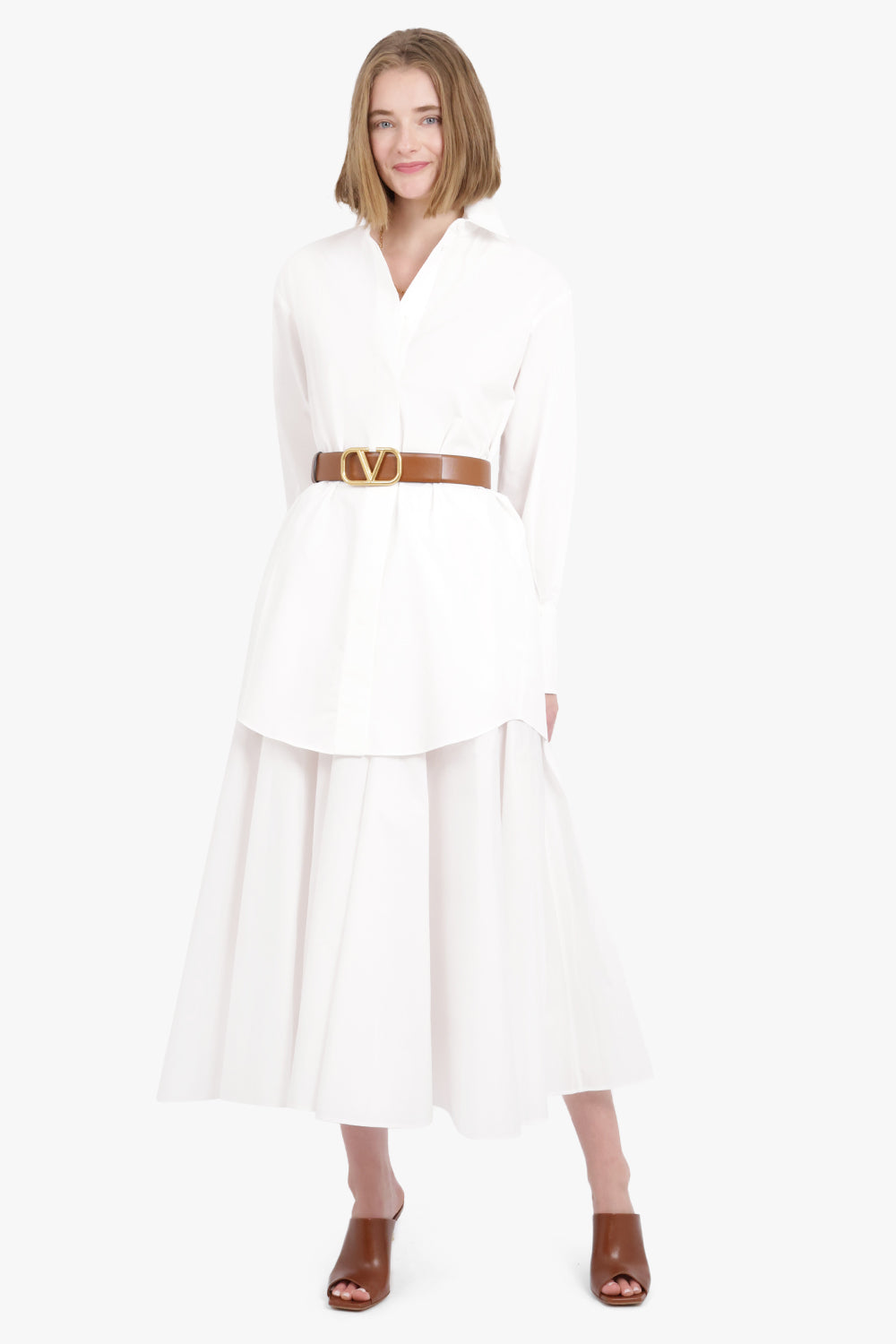 PATOU RTW Maxi Faille Skirt | White