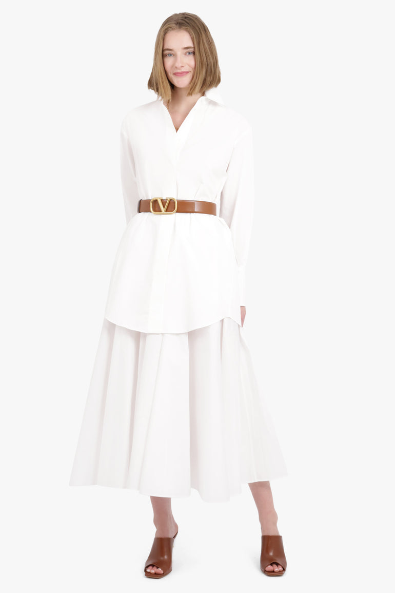 PATOU RTW Maxi Faille Skirt | White