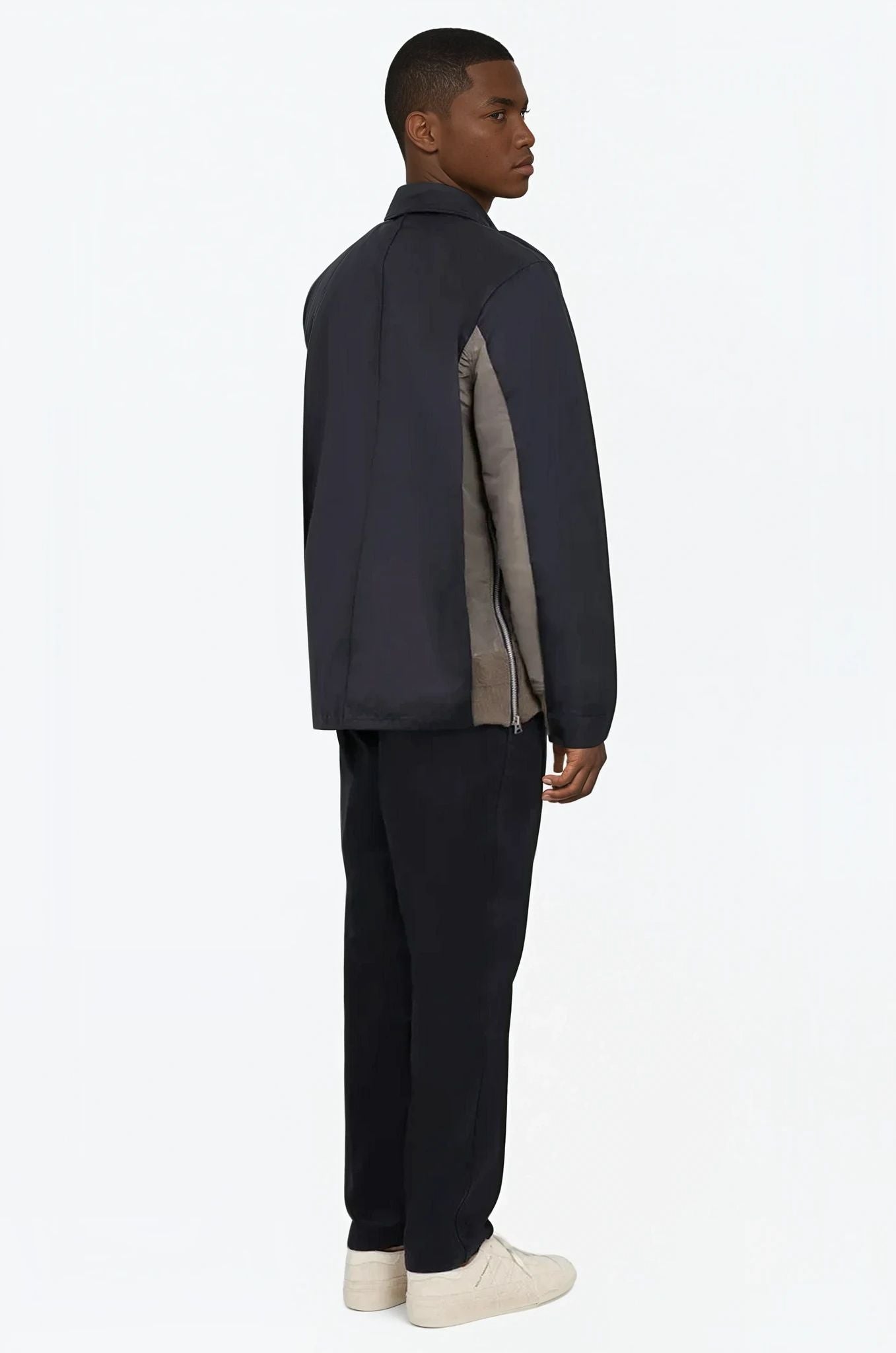 SACAI RTW COTTON CHINO X NYLON TWILL BLOUSON | NAVY/TAUPE