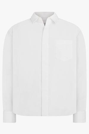 SACAI RTW Cotton Poplin X Nylon Twill Shirt | Off White