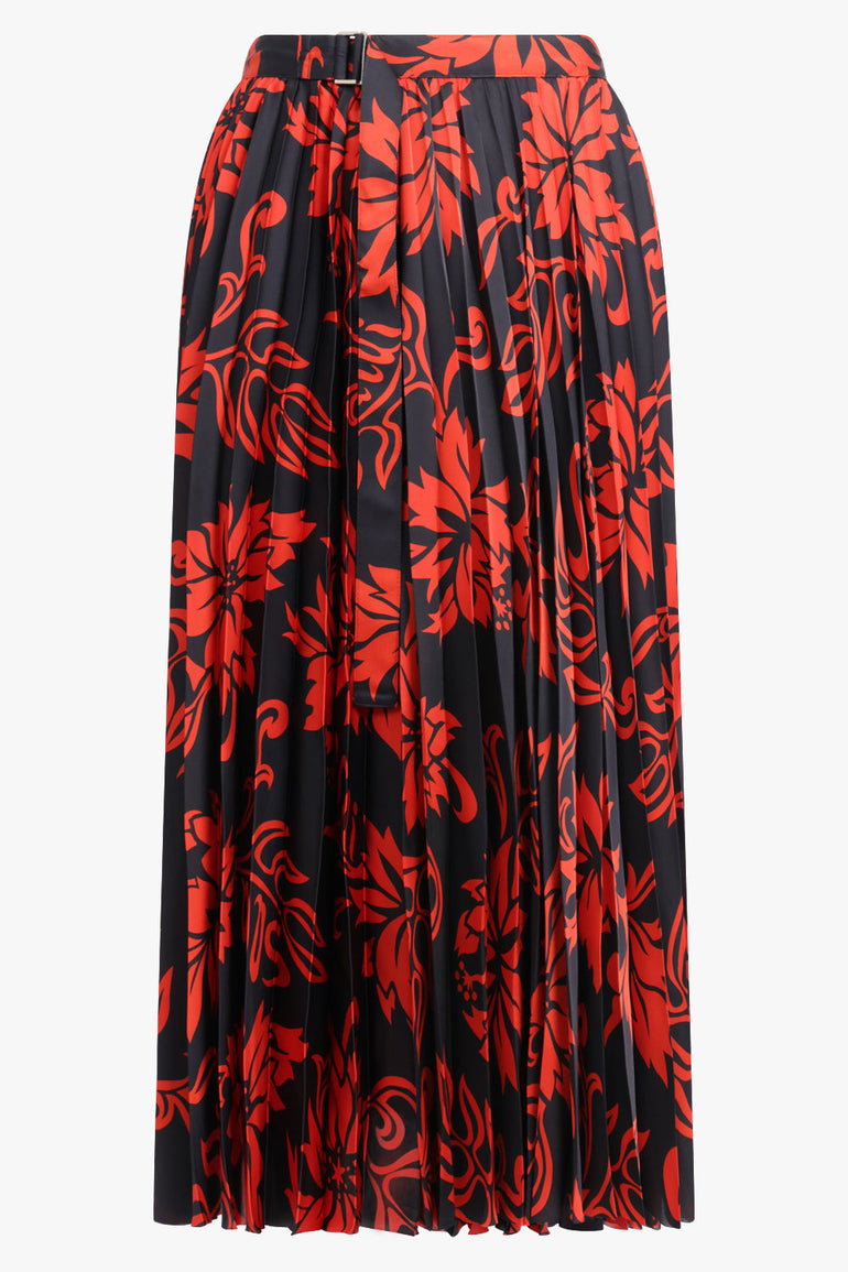 Floral Print Skirt Large Print Red – Parlour X