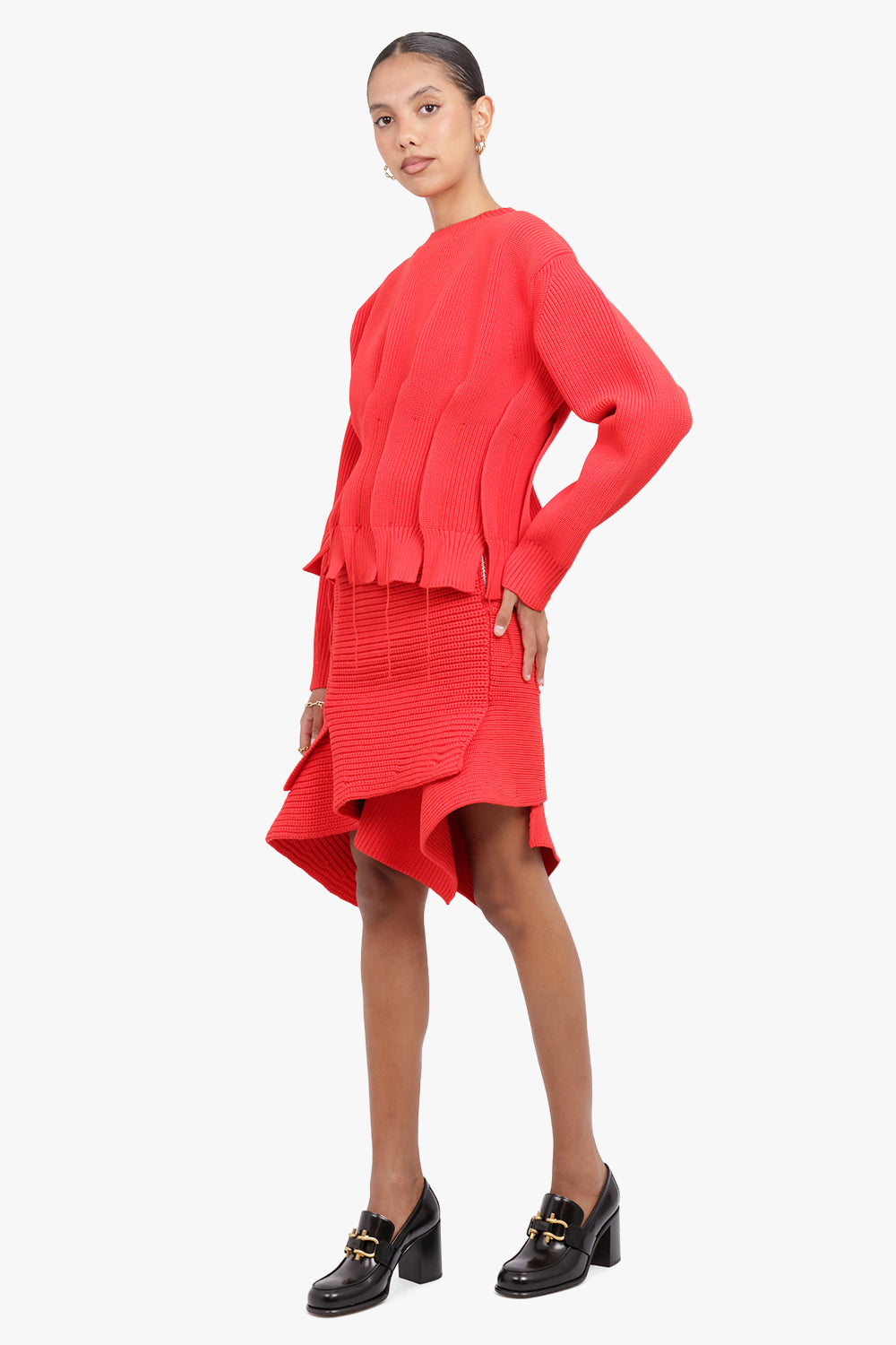 SACAI RTW Knit Skirt | Red
