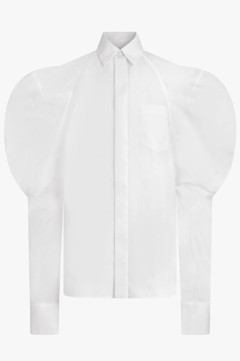 SACAI RTW L/S Shirt with Balloon Sleeve Detail | Off White