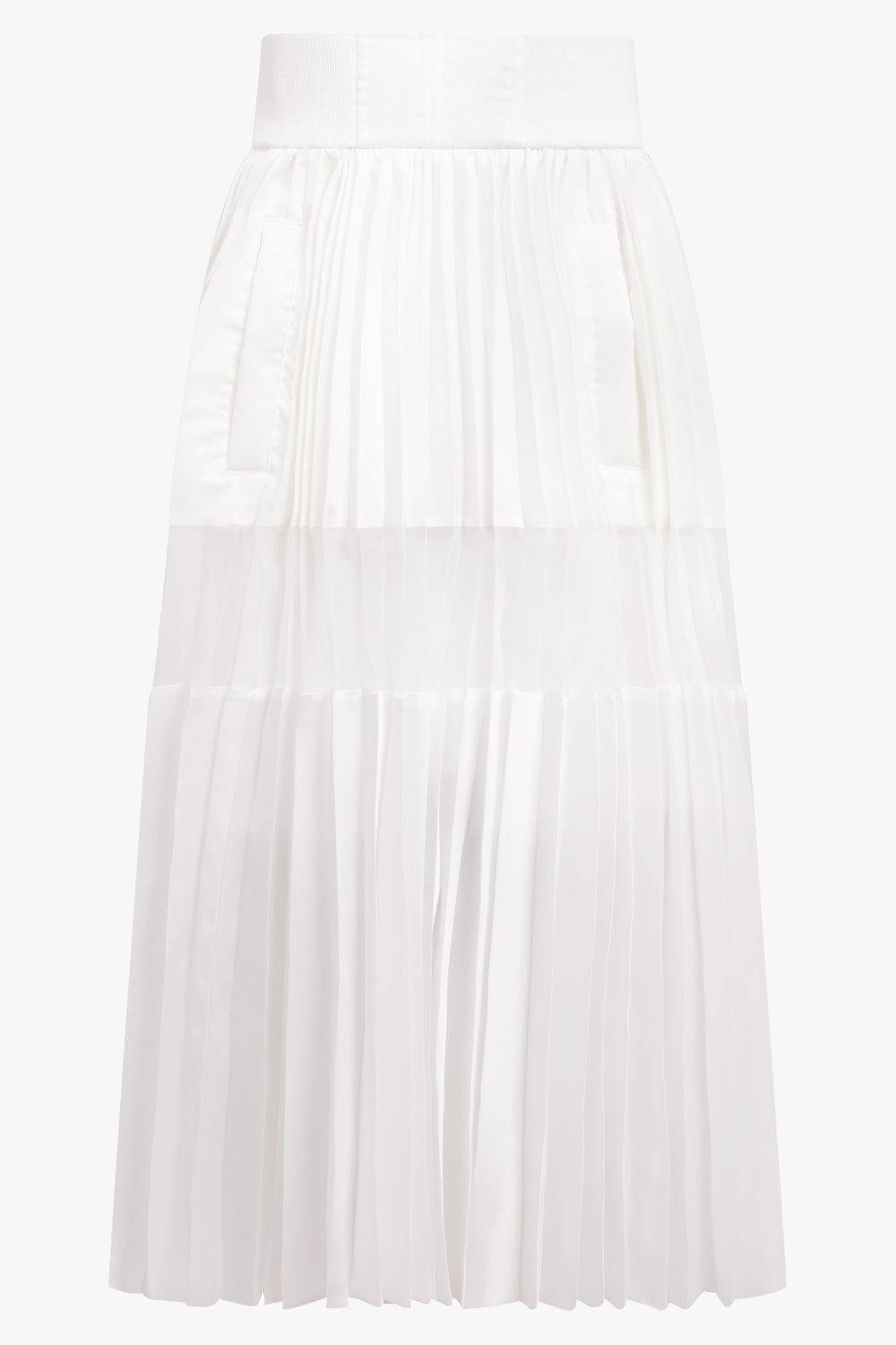 SACAI RTW Nylon Twill Skirt | White