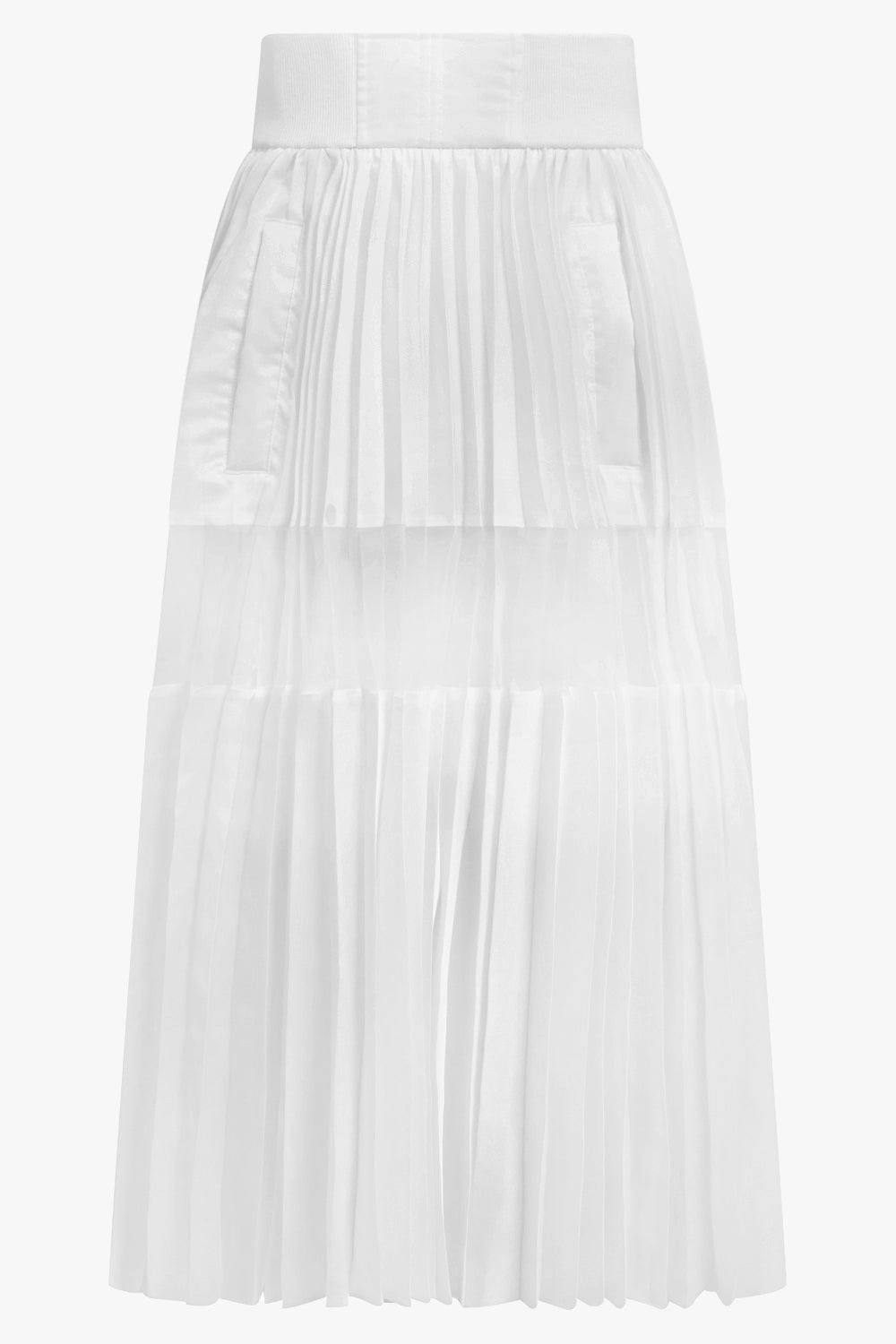 SACAI RTW Nylon Twill Skirt | White