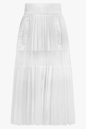 SACAI RTW Nylon Twill Skirt | White