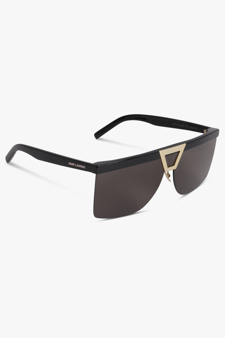 SAINT LAURENT ACCESSORIES BLACK / BLACK/GOLD Gold Detail Sunglasses | Black/Gold