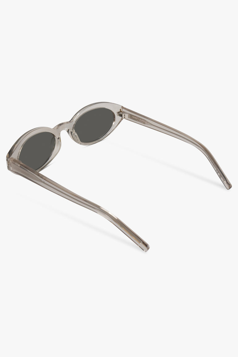 SAINT LAURENT ACCESSORIES BEIGE / BEIGE Round Eye Sunglasses | Beige