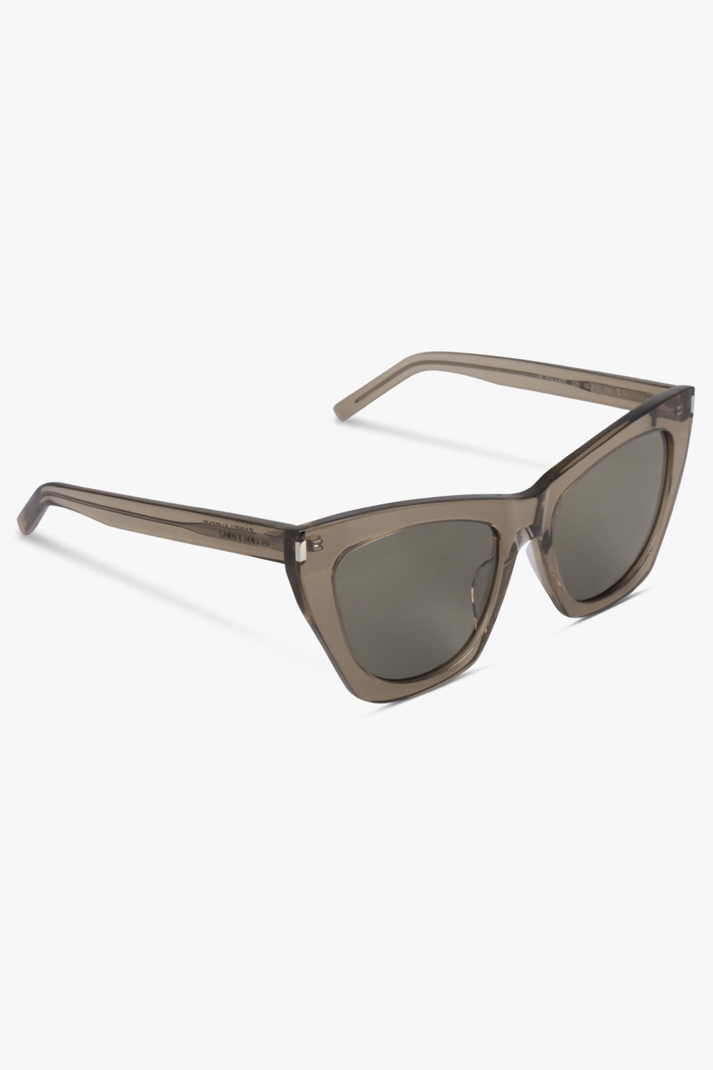 SAINT LAURENT SUNGLASSES Brown SL 214 KATE Sunglasses | Transparent Brown/Light Grey