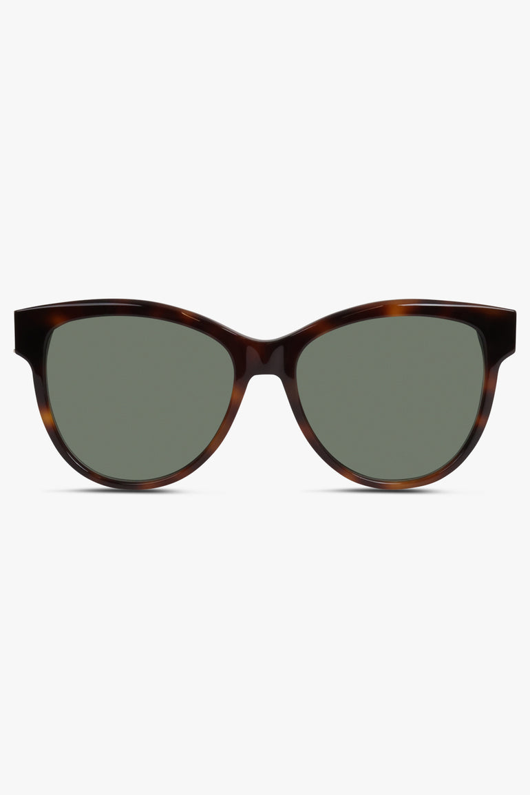 SAINT LAURENT ACCESSORIES BROWN / HAVANA-HAVANA-GREEN SL M107 Round Frame Sunglasses | Havana
