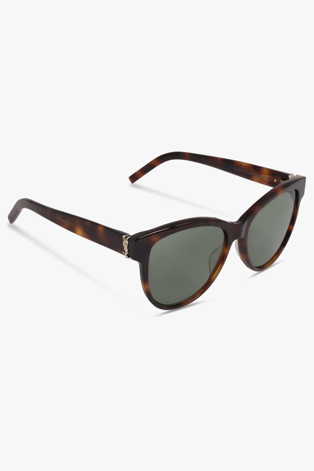 SAINT LAURENT ACCESSORIES BROWN / HAVANA-HAVANA-GREEN SL M107 Round Frame Sunglasses | Havana