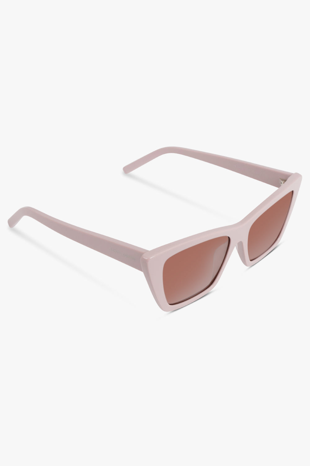SAINT LAURENT ACCESSORIES PINK / POWDER PINK/WARM BROWN Sl 276 Mica Large Cat Eye Acetate Sunglasses | Powder Pink/Warm Brown