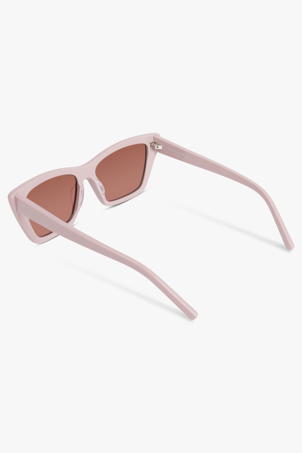 SAINT LAURENT ACCESSORIES PINK / POWDER PINK/WARM BROWN Sl 276 Mica Large Cat Eye Acetate Sunglasses | Powder Pink/Warm Brown
