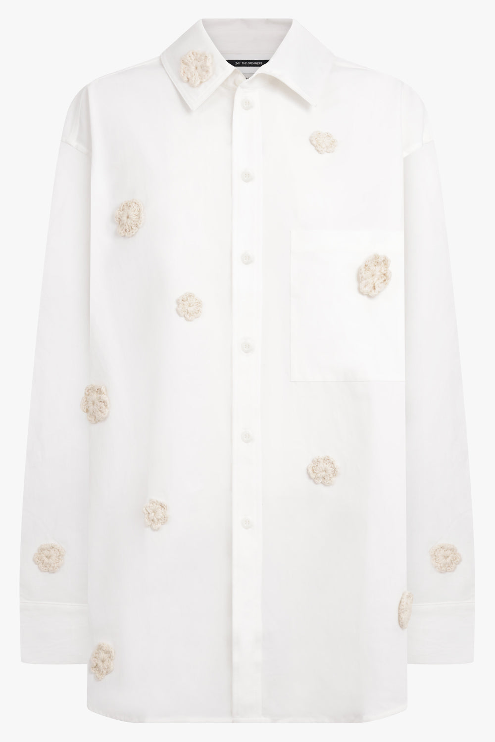 SONG FOR THE MUTE RTW L/S PLEATED BOX SHIRT | WHITE