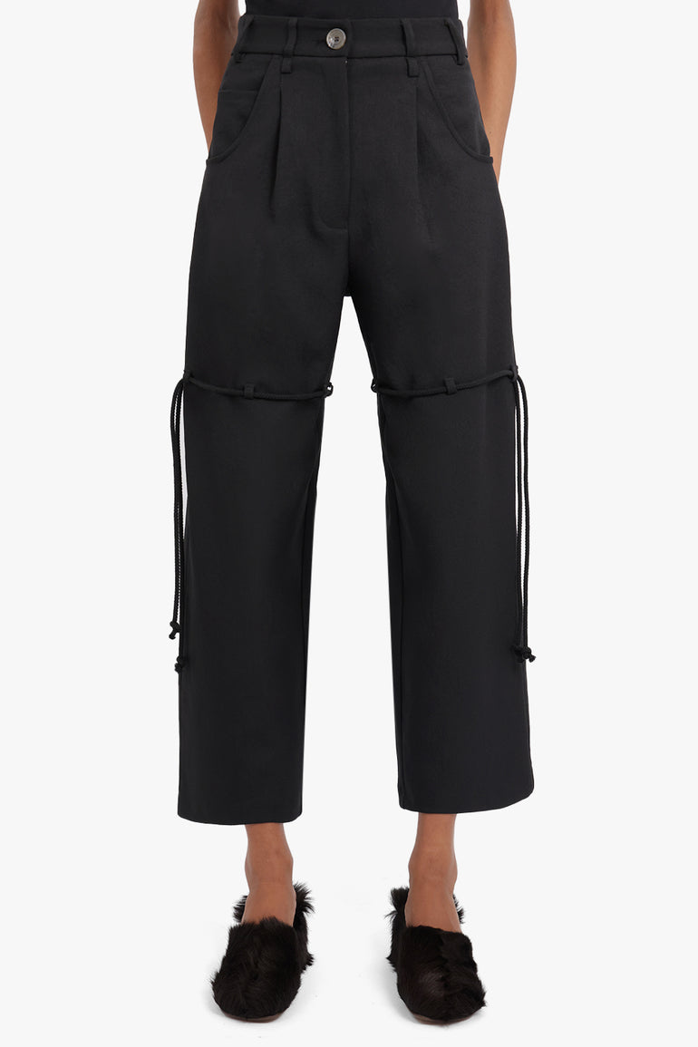 SONG FOR THE MUTE RTW Straight Leg Pant in Recycled Poly | Black