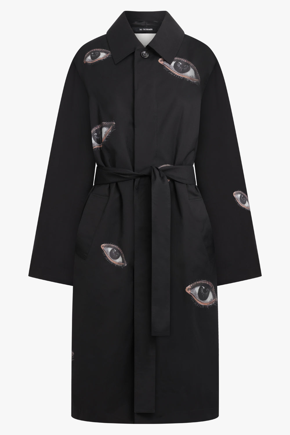 SONG FOR THE MUTE RTW FALLING EYES MAC COAT | BLACK