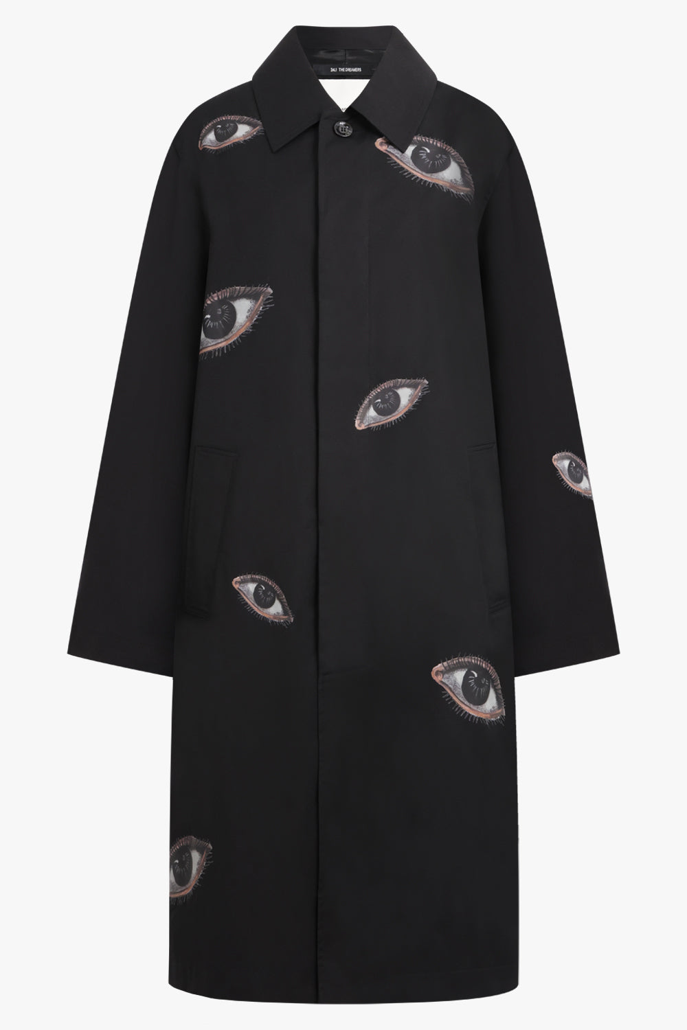 SONG FOR THE MUTE RTW FALLING EYES MAC COAT | BLACK