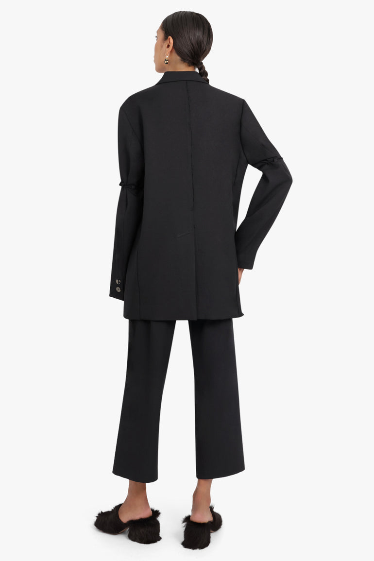 SONG FOR THE MUTE RTW Tailored Blazer in Recycled Poly | Black