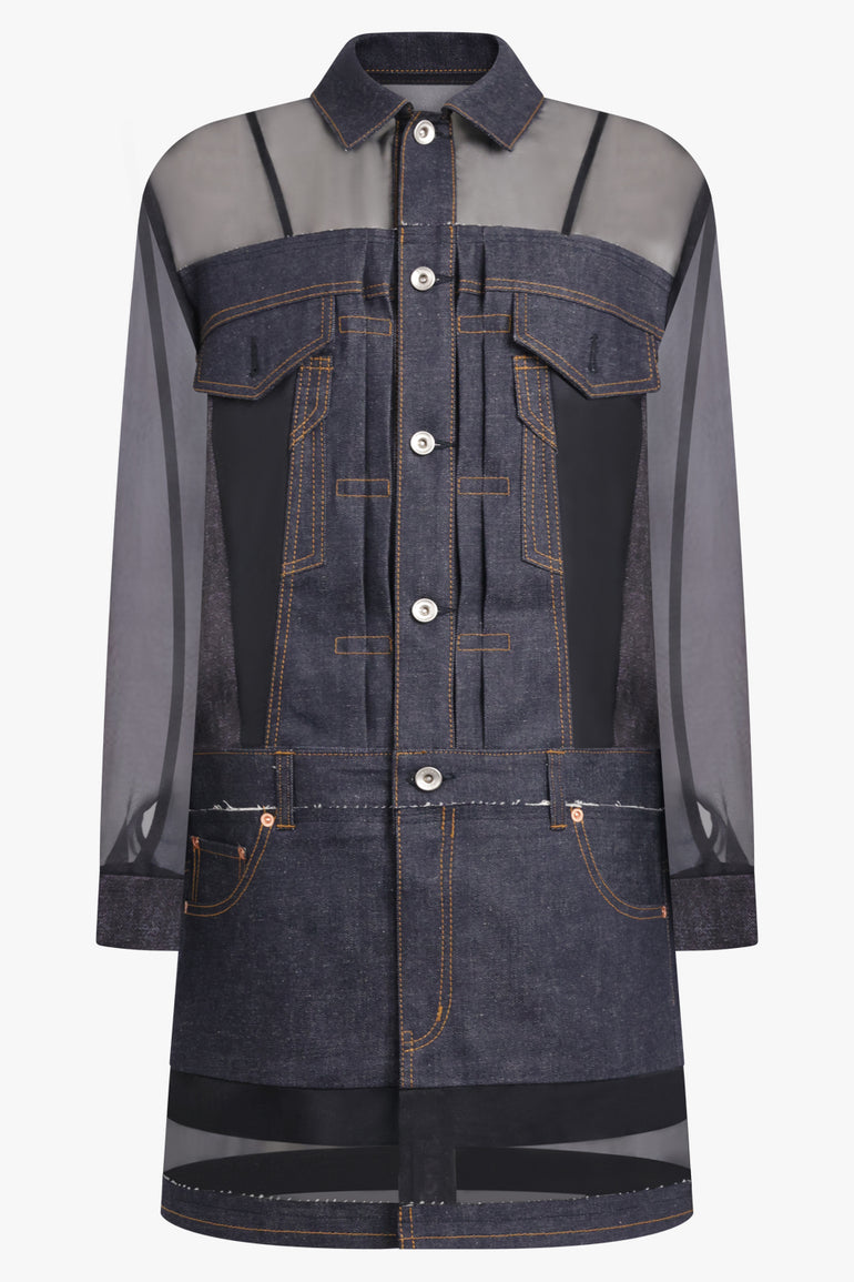 Sheer X Denim L/S Shirt Dress | Indigo Parlour X Sheer X Denim L/S Shirt Dress | Indigo Parlour X