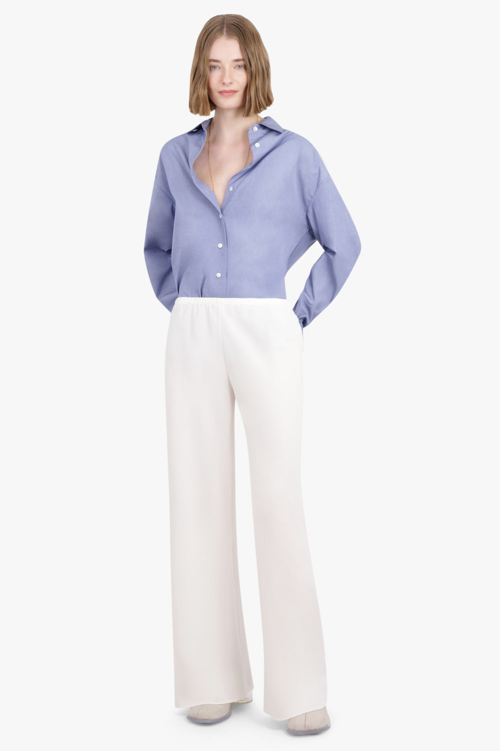 THE ROW RTW Gala Straight Leg Pant | Off White
