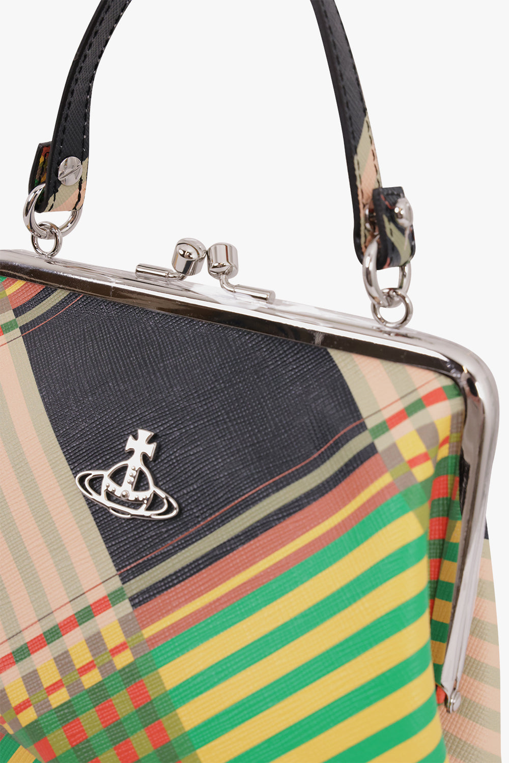 VIVIENNE WESTWOOD BAGS PATTERN Granny Frame Purse Bag | Combat Tartan