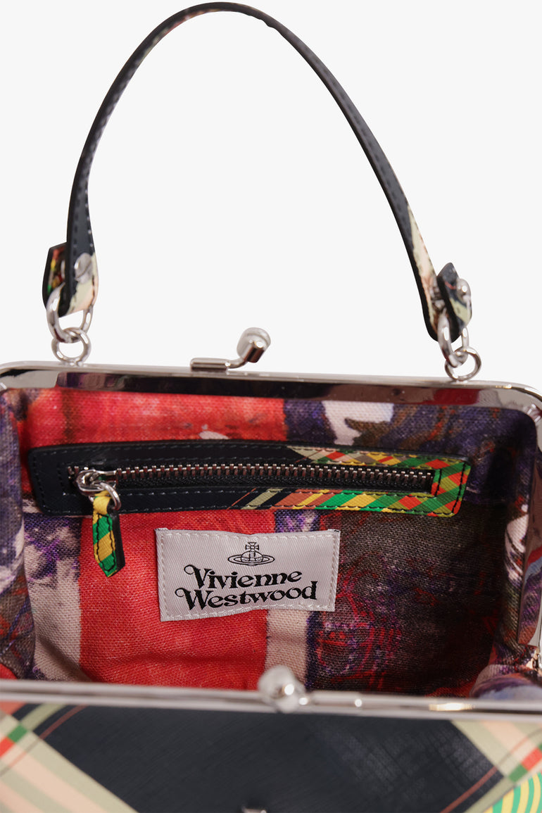 VIVIENNE WESTWOOD BAGS PATTERN Granny Frame Purse Bag | Combat Tartan