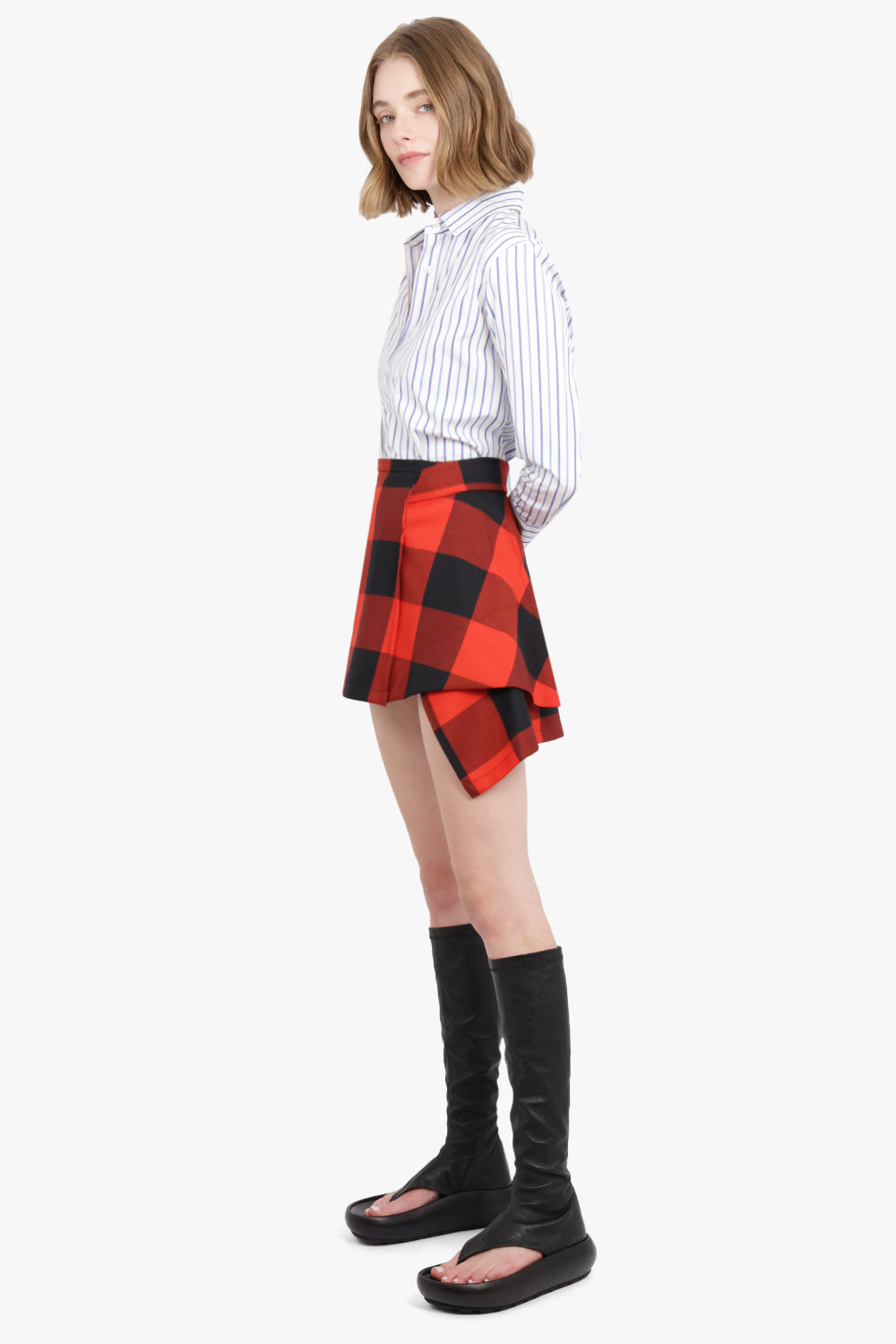 VIVIENNE WESTWOOD RTW Meghan Asymmetric Mini Kilt | Summer Check