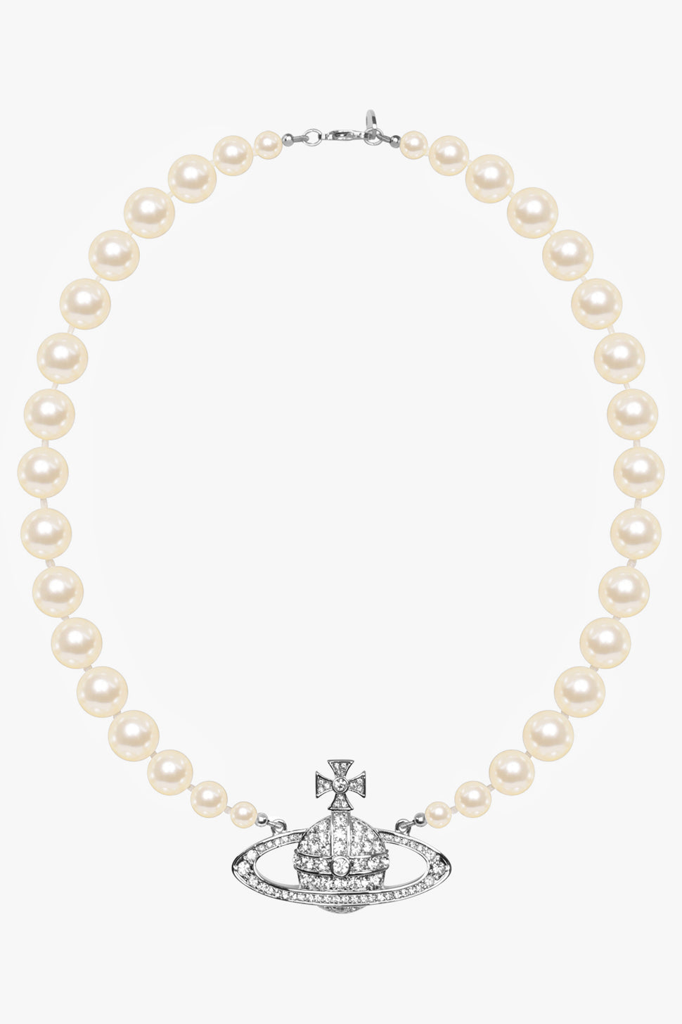 One Row Pearl Bas Relief Choker | White/Silver – Parlour X
