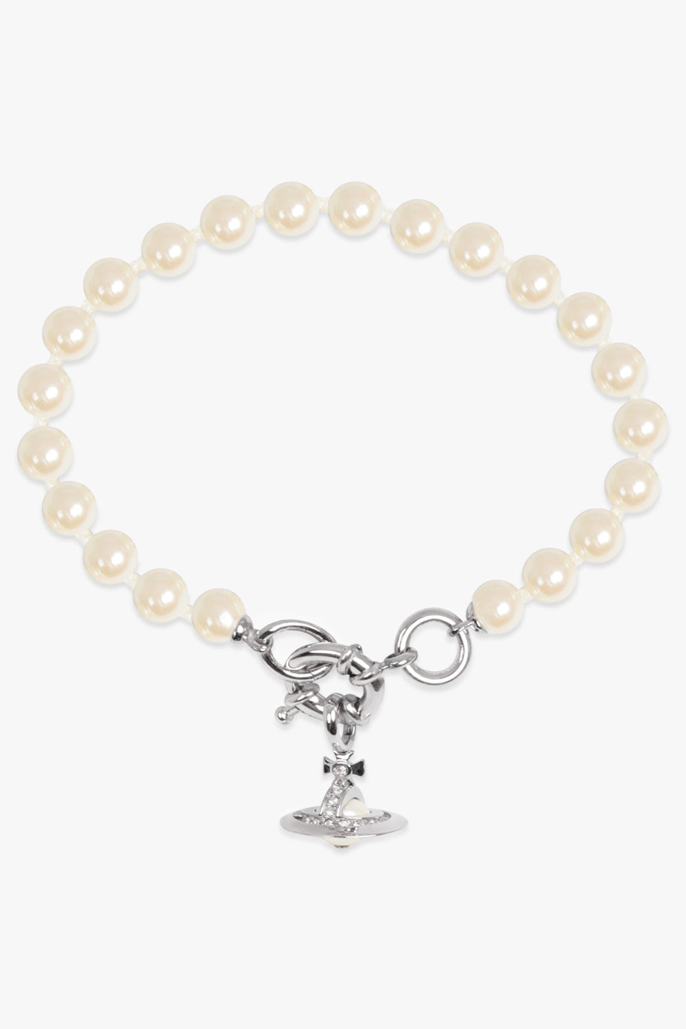 VIVIENNE WESTWOOD JEWELLERY SILVER / White/Silver Aleksa Pearl Bracelet | White/Silver