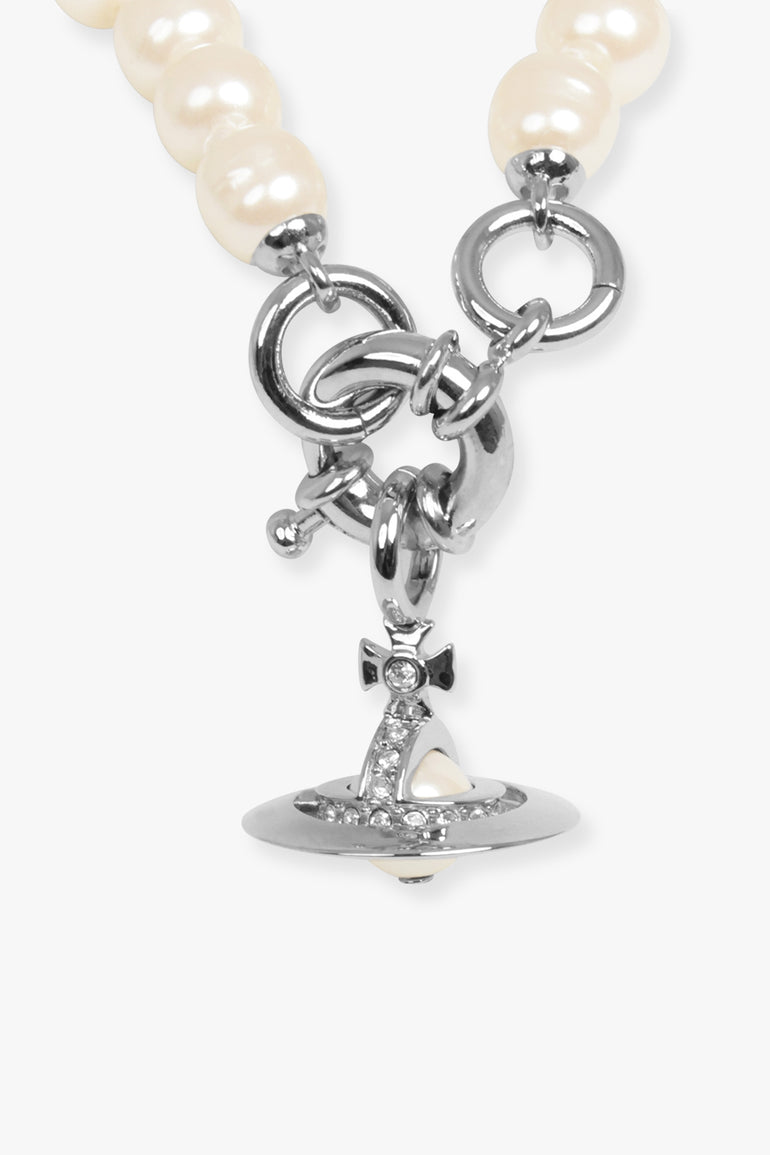 VIVIENNE WESTWOOD JEWELLRY SILVER / White/Silver Aleksa Pearl Bracelet | White/Silver