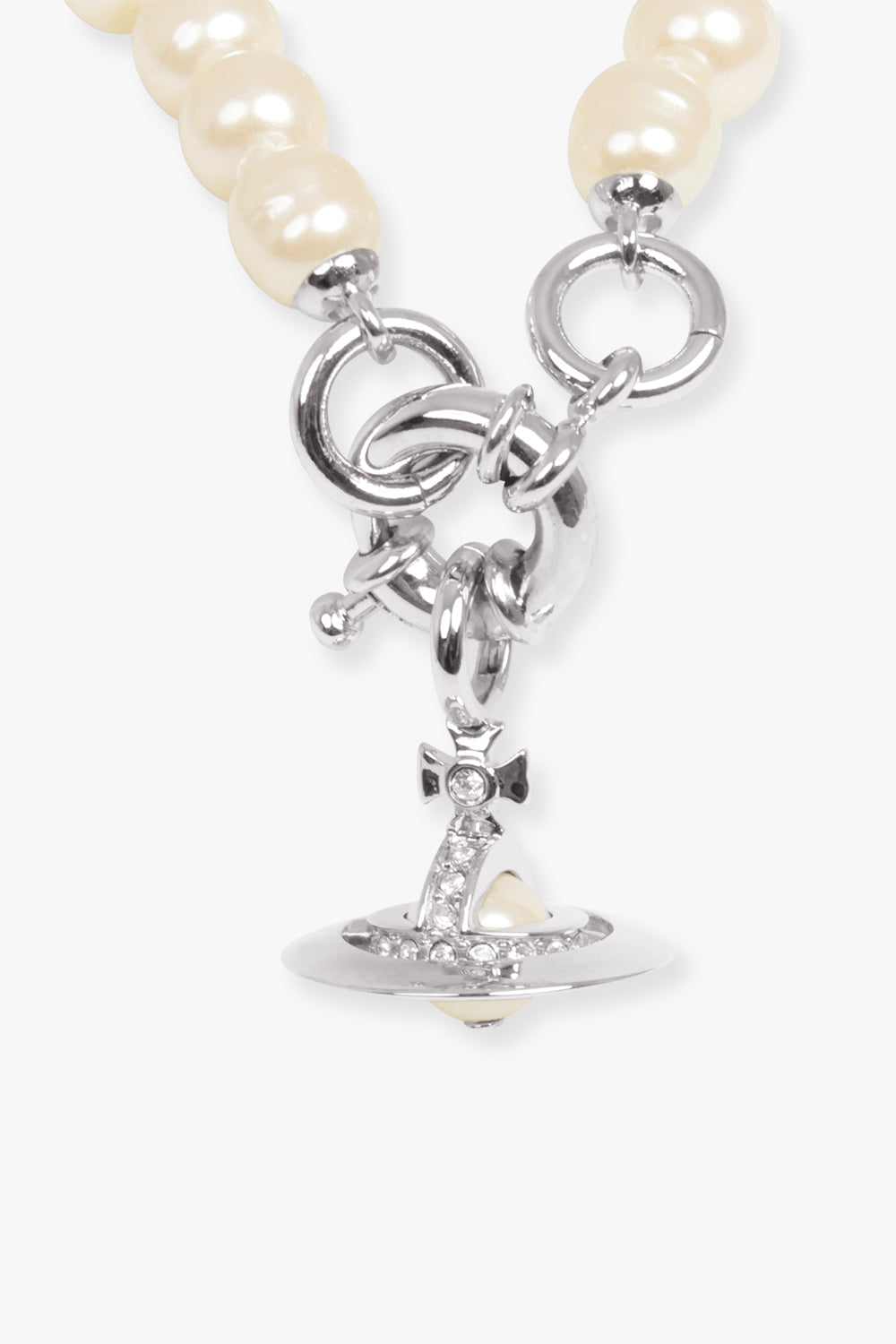 VIVIENNE WESTWOOD JEWELLERY SILVER / White/Silver Aleksa Pearl Bracelet | White/Silver