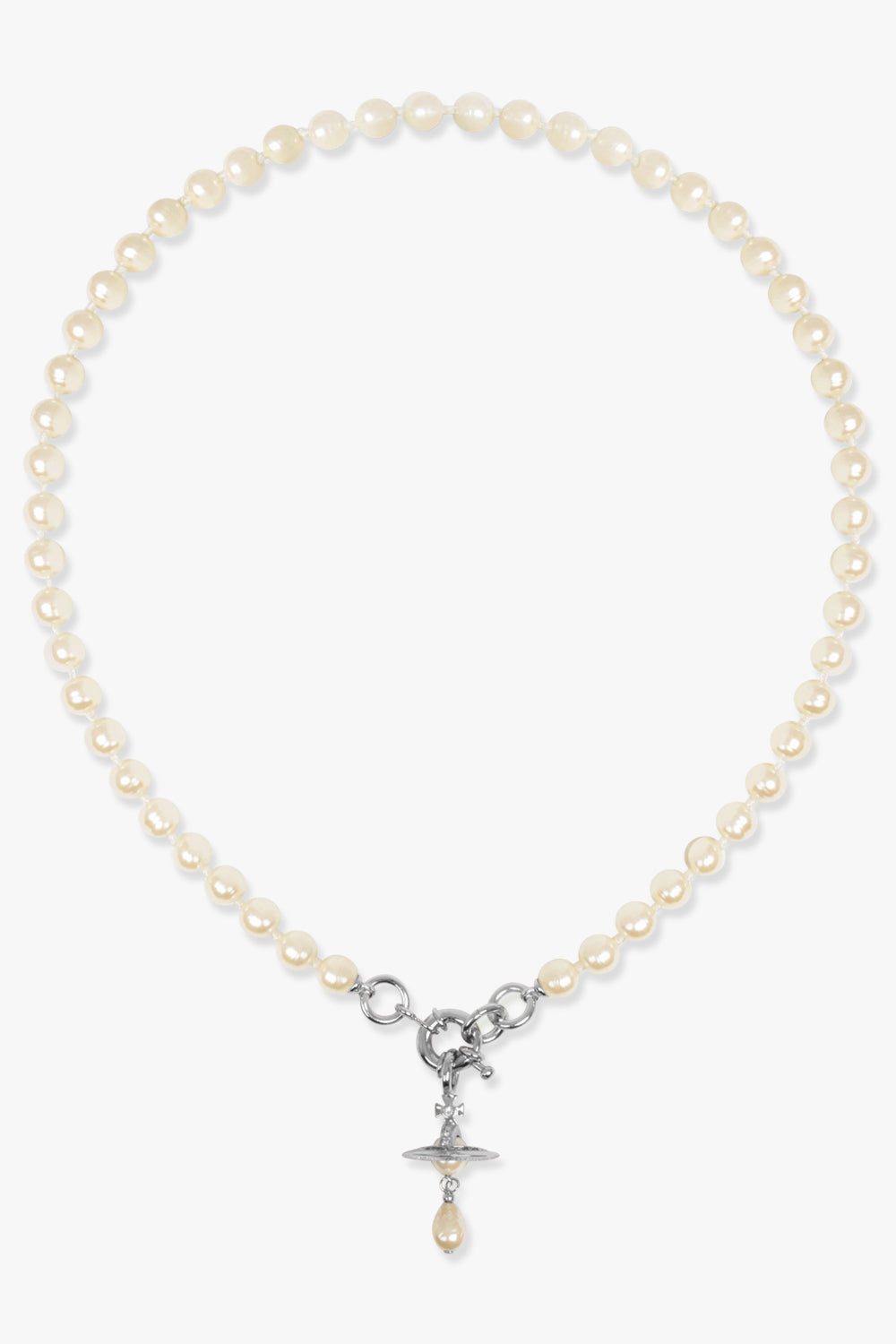 VIVIENNE WESTWOOD JEWELLRY SILVER / White/Silver Aleksa Pearl Necklace | White/Silver