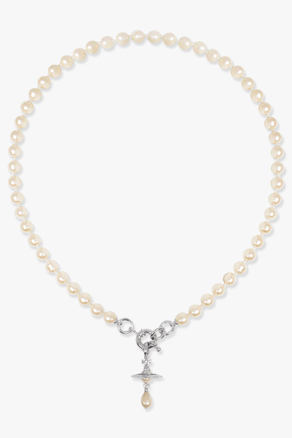 VIVIENNE WESTWOOD JEWELLRY SILVER / White/Silver Aleksa Pearl Necklace | White/Silver