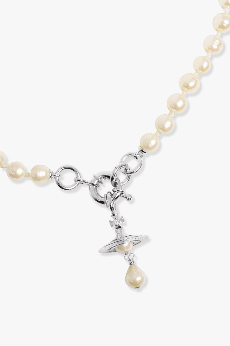 VIVIENNE WESTWOOD JEWELLERY SILVER / White/Silver Aleksa Pearl Necklace | White/Silver