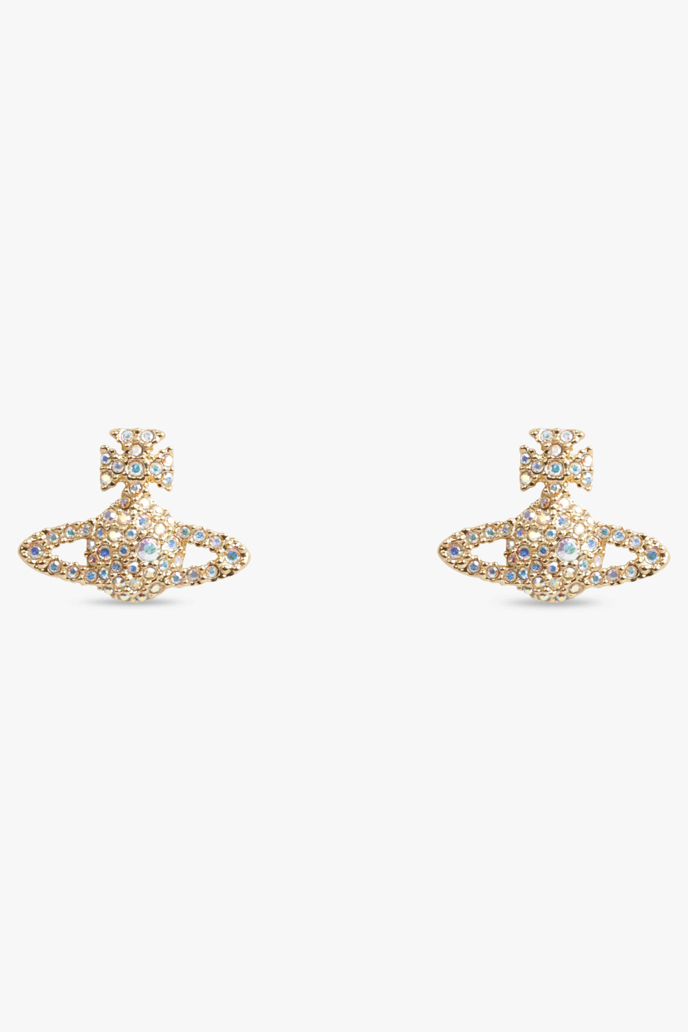 VIVIENNE WESTWOOD JEWELLRY GOLD / GOLD GRACE BAS RELIEF STUD EARRINGS | GOLD