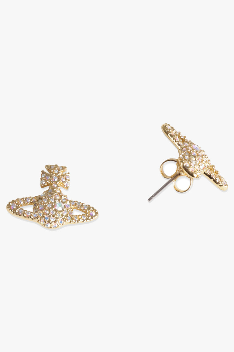VIVIENNE WESTWOOD JEWELLRY GOLD / GOLD GRACE BAS RELIEF STUD EARRINGS | GOLD