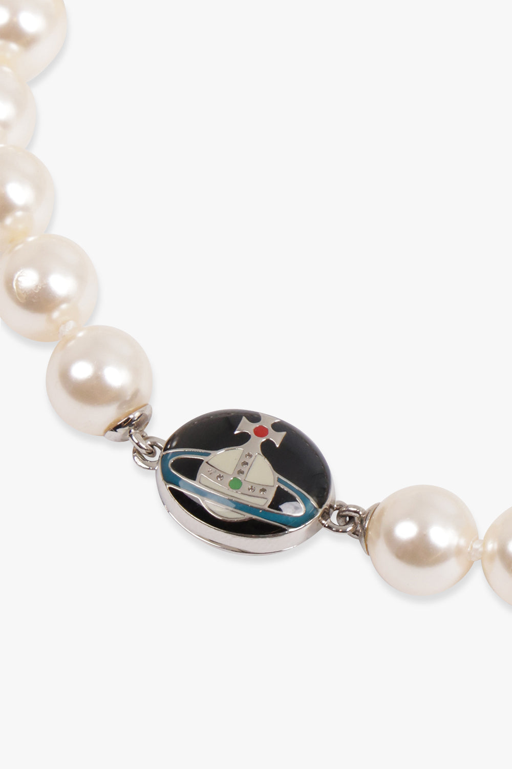 VIVIENNE WESTWOOD JEWELLRY MULTI / MULTI LOELIA PEARL BRACELET | CREAM ROSE PEARL/SILVER
